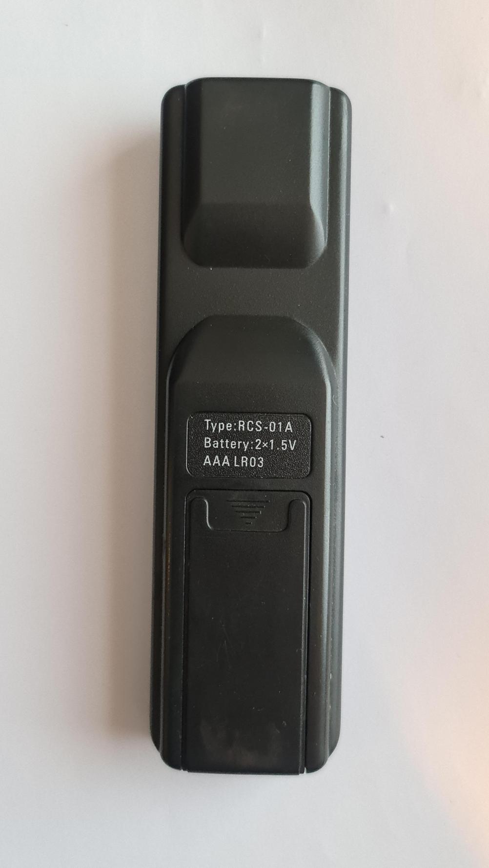 Electric Fire RCS-01A Remote Control - Back Image