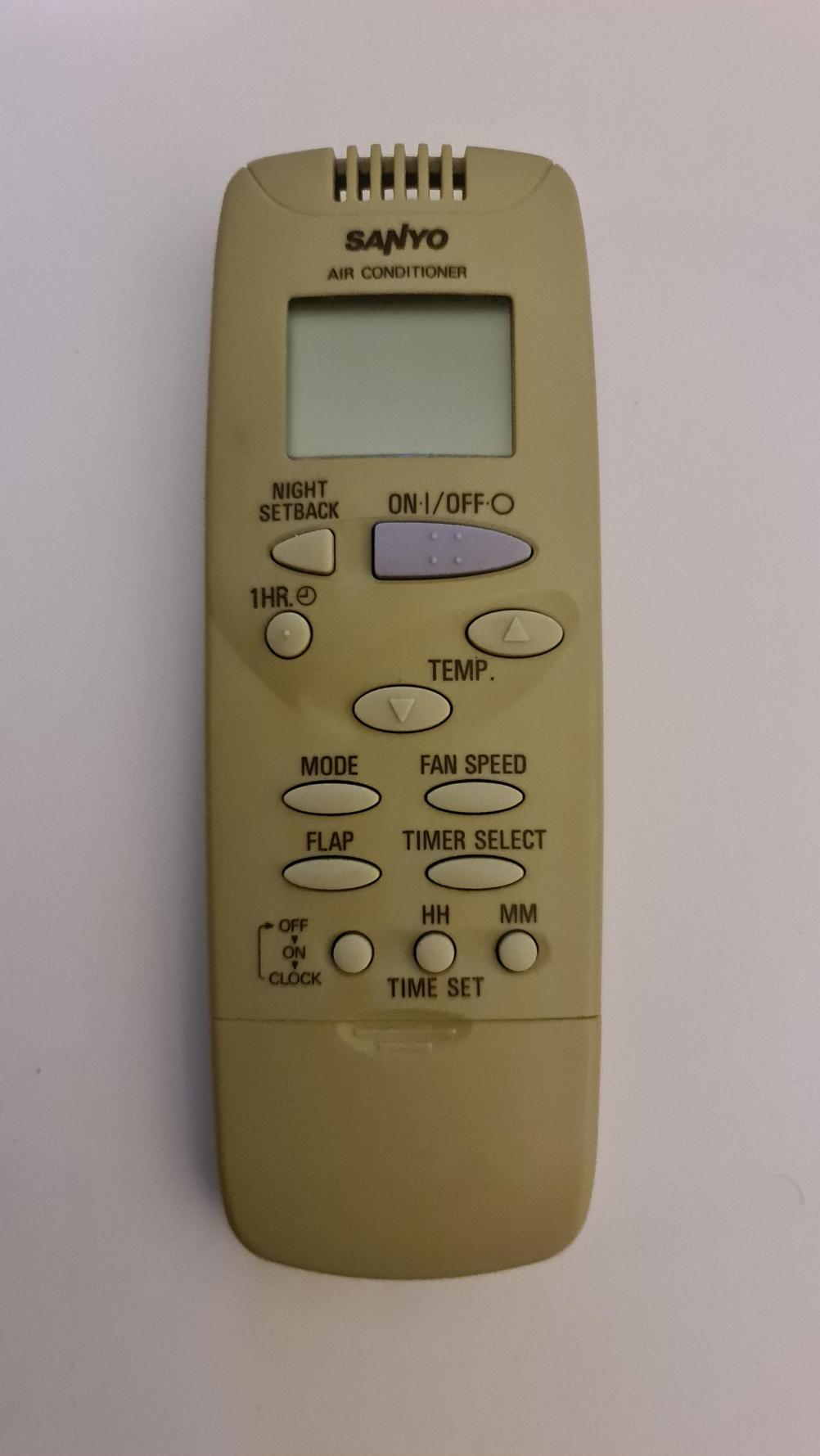 Sanyo RCS-6HPS4E-GN Remote Control - Front Image