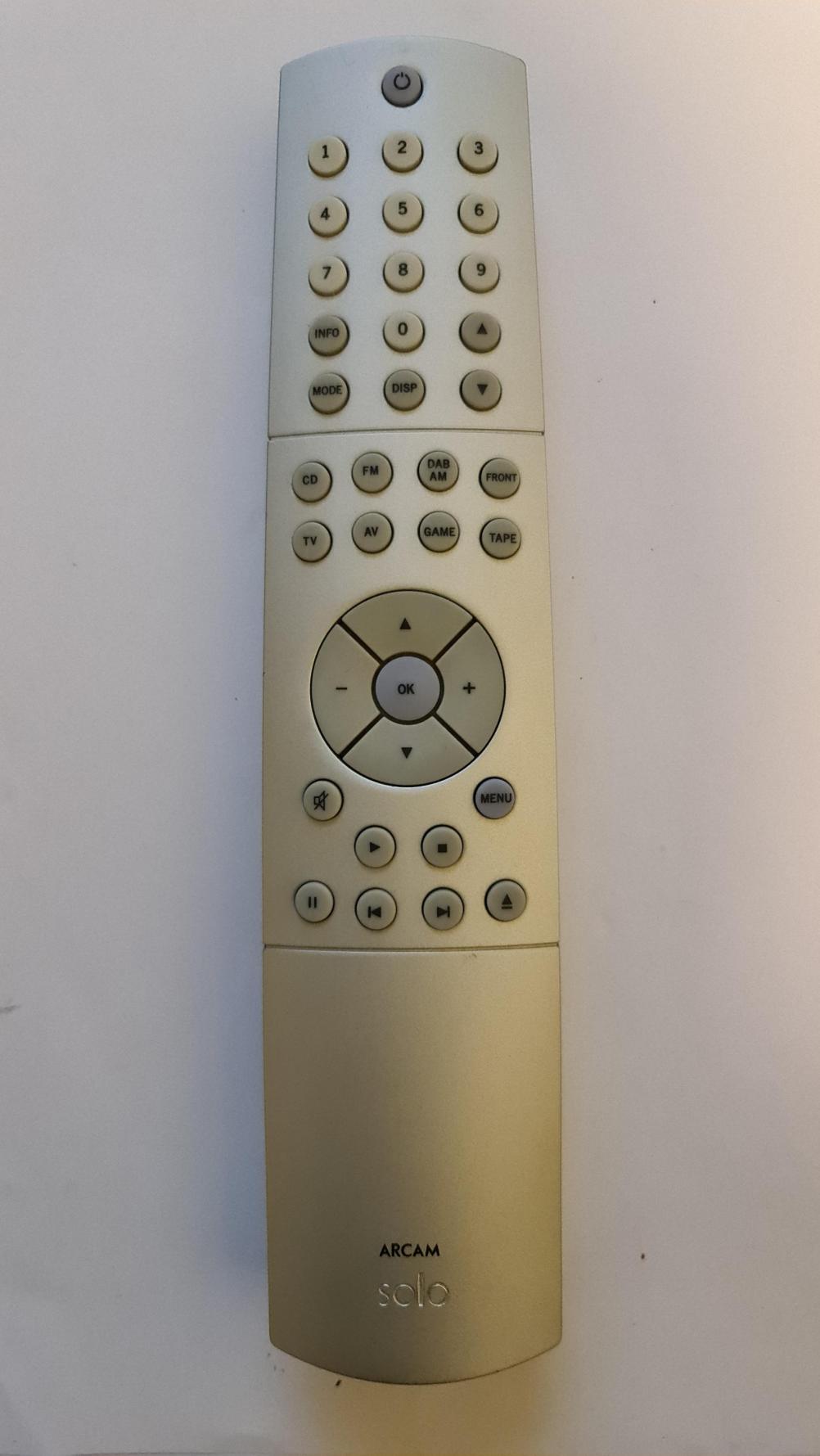 Arcam  Solo V1 Remote Control - Front Image