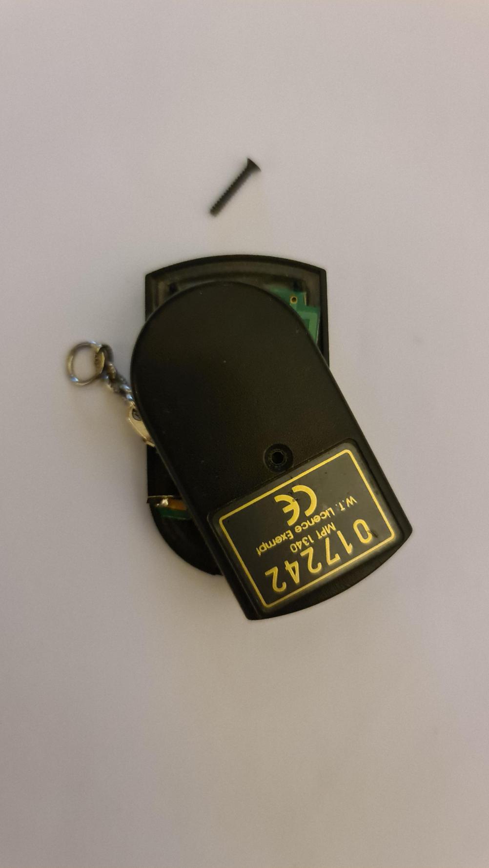 MPT1340    Remote Control - Back Image