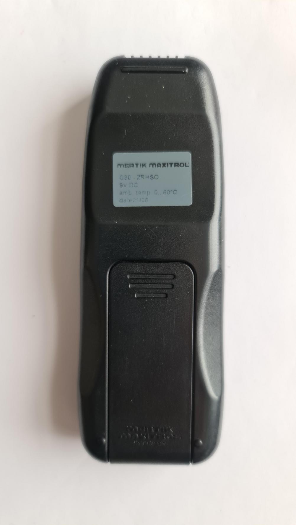 Mertik Maxitrol  G30 Remote Control - Back Image