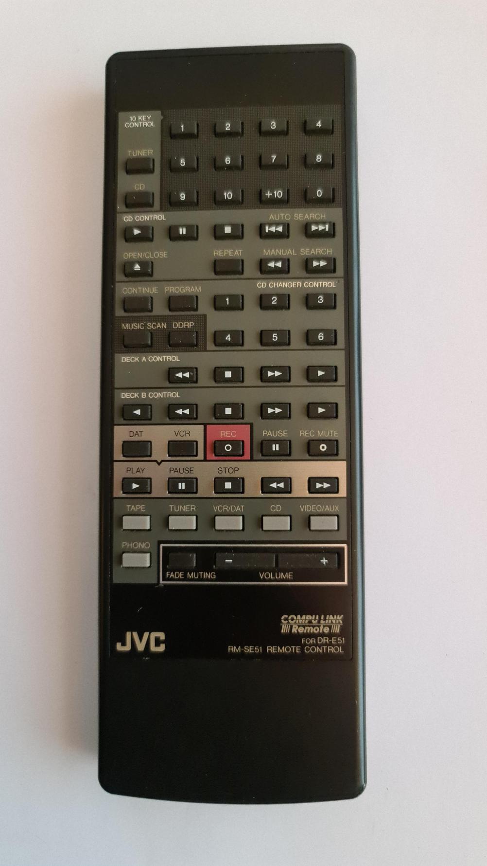 JVC  Remote Control - Front Image