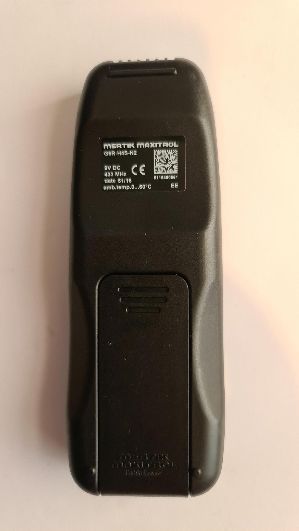 NU-FLAME  MERTIK MAXITROL Remote Control - Back Image