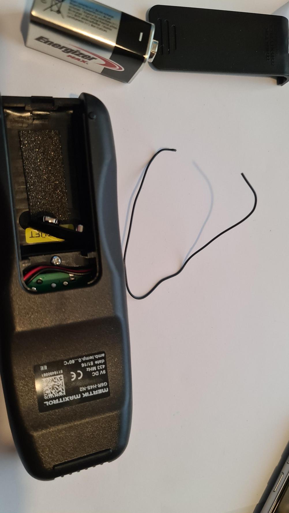 NU-FLAME  MERTIK MAXITROL Remote Control - Inside Image