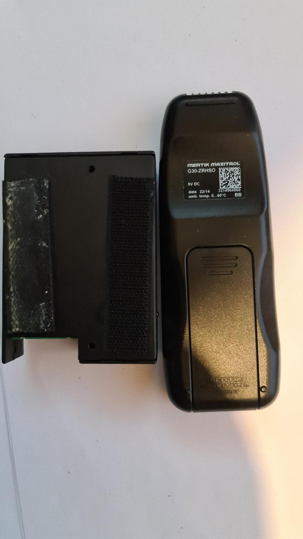 Mertik Maxitrol Remote Control - Back Image