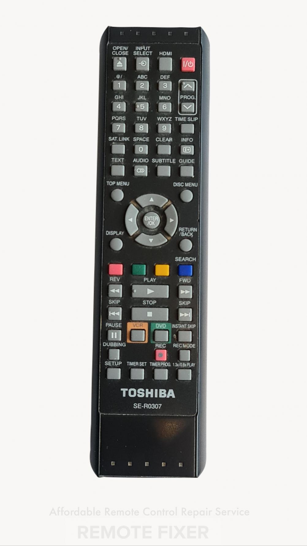 Toshiba  SE-R0307 Remote Control - Front Image