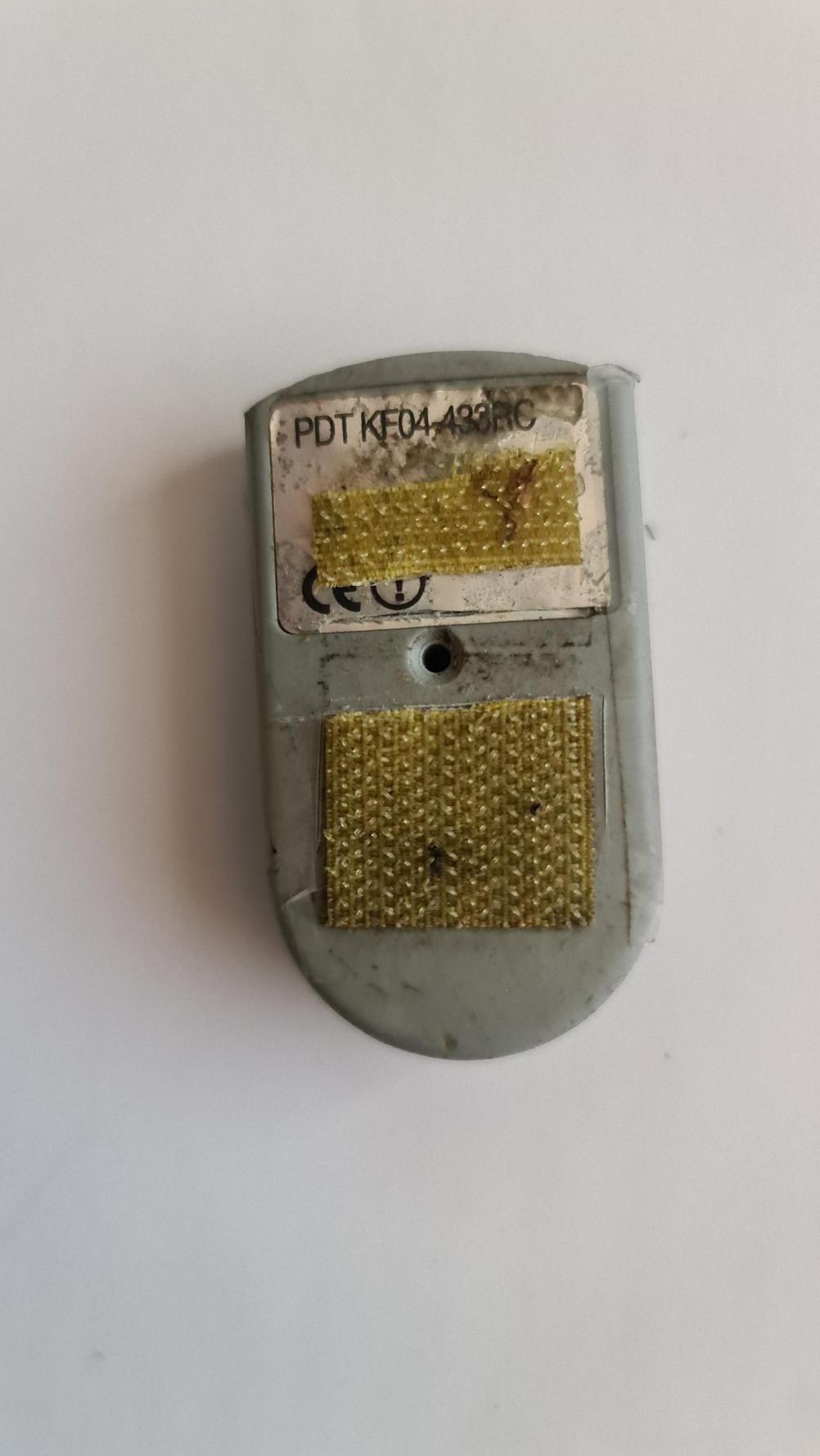 PDT KF04-433RC  Remote Control - Back Image