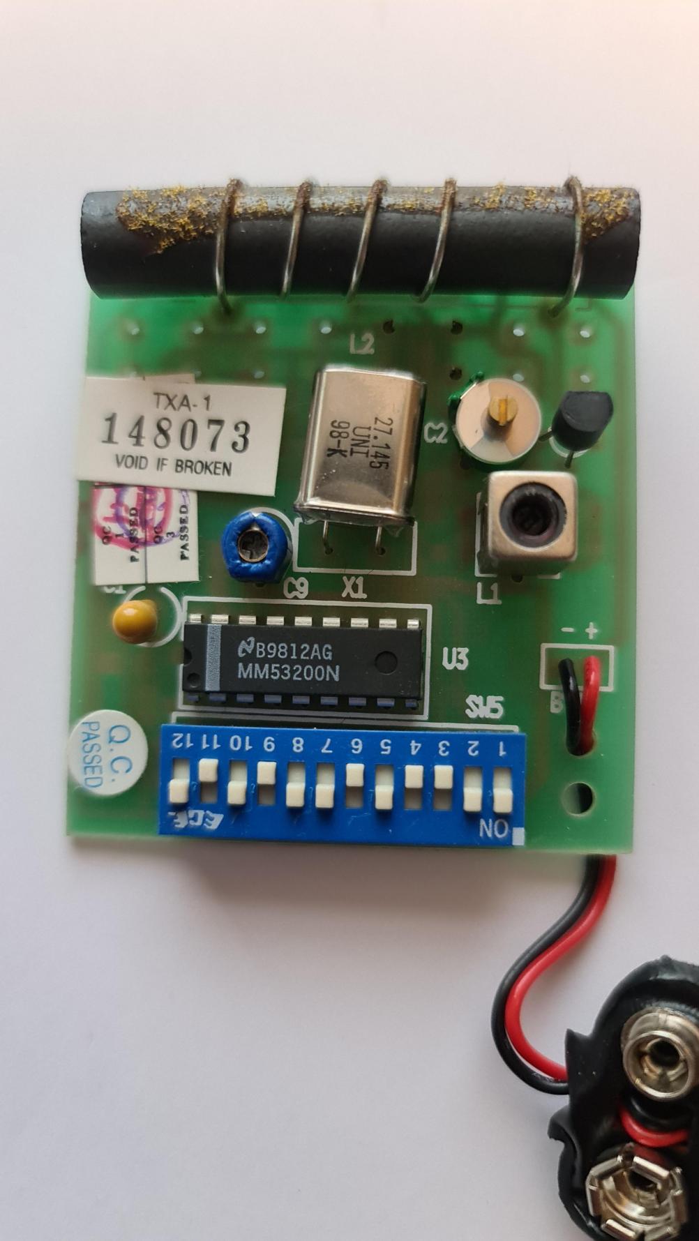 Firmadoor TXA-1 Remote Control - Inside Image