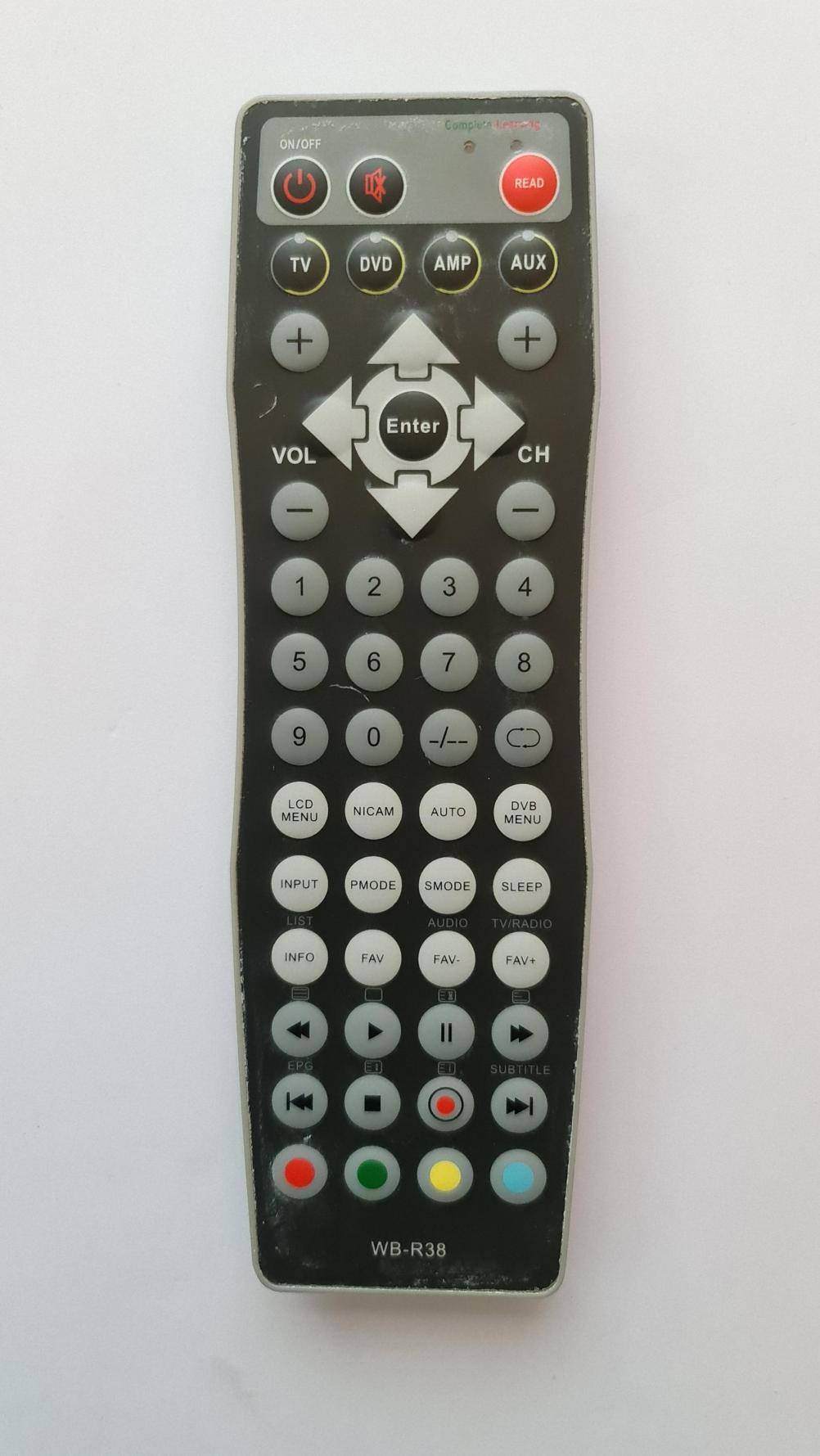 Tech2o WB-R38 Remote Control - Front Image