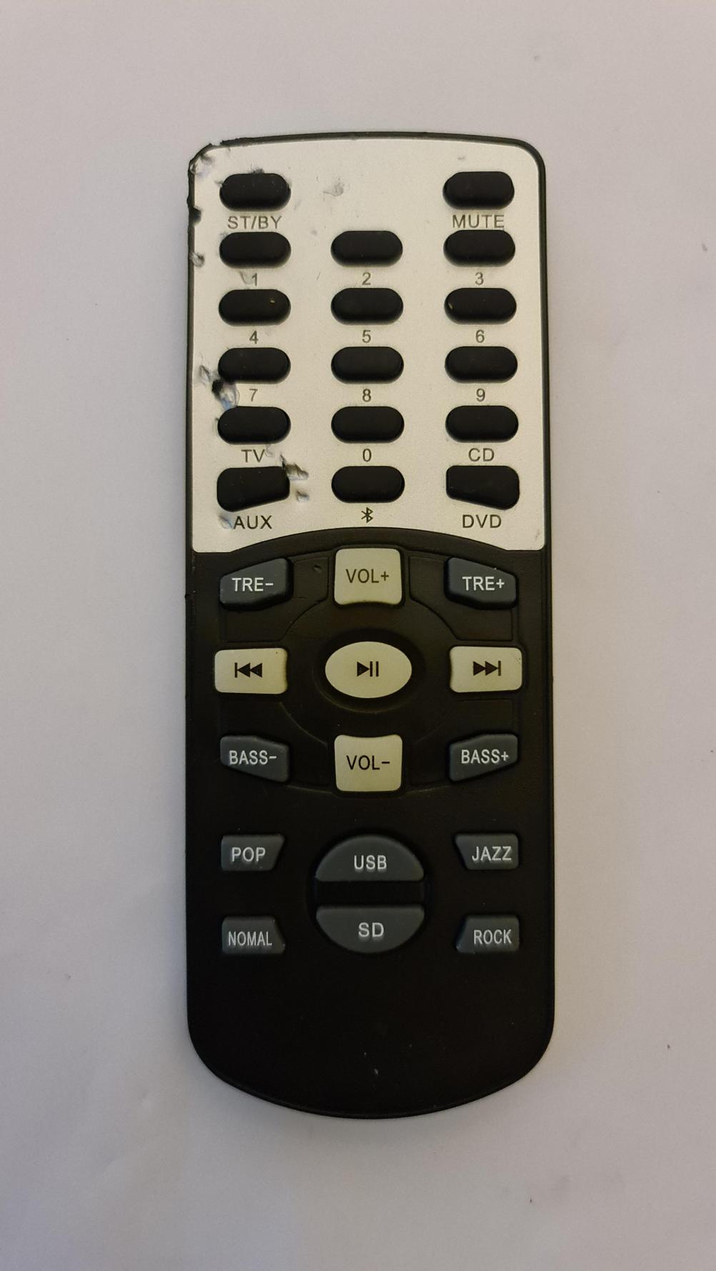 Homecase Multimedia  Remote Control - Front Image