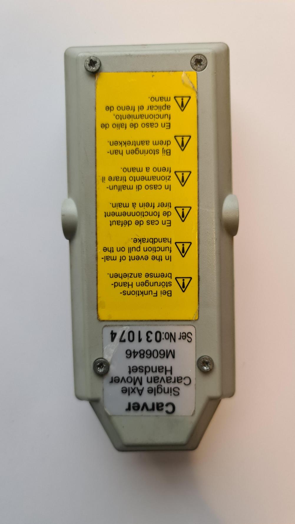 Carver  Remote Control - Back Image