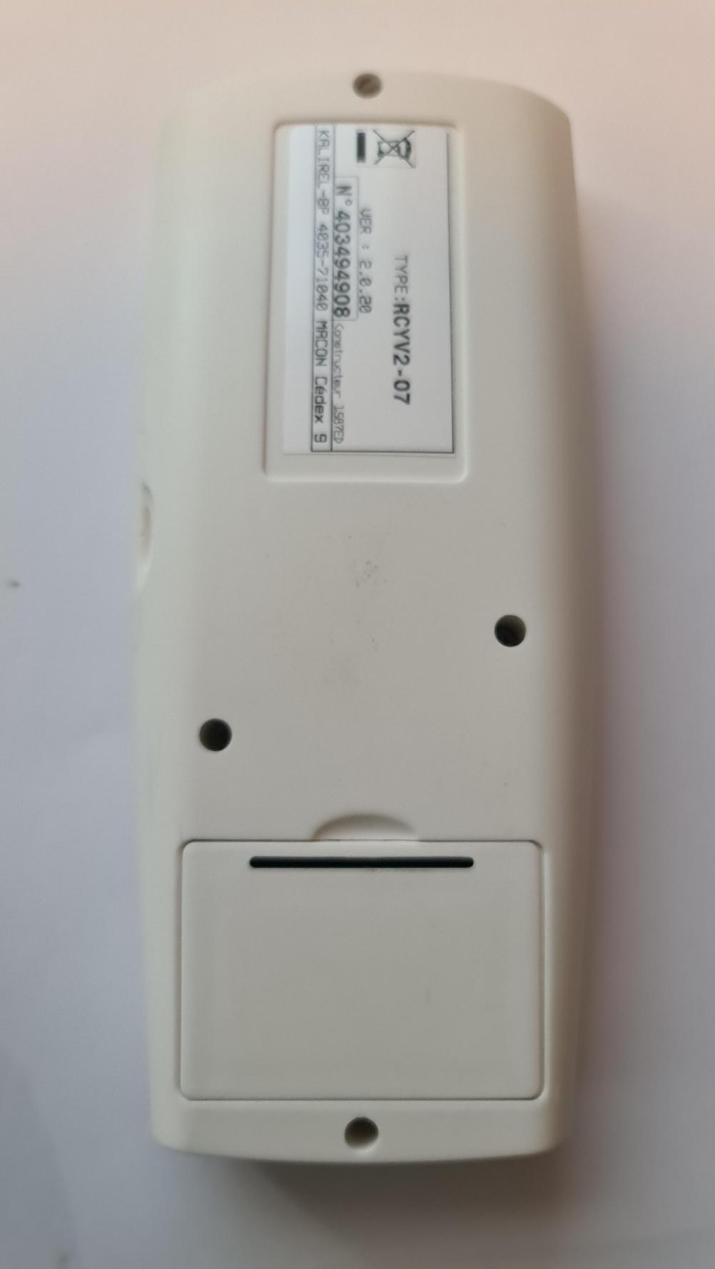 Kalirel RCYV2 - 07 Remote Control - Back Image