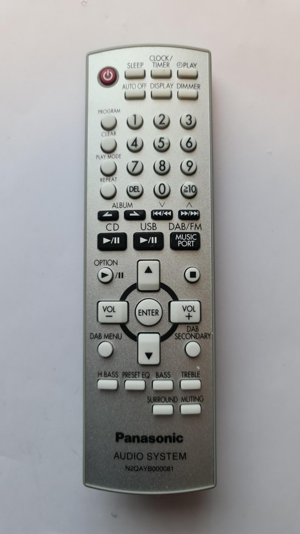 Panasonic  Remote Control - Front Image