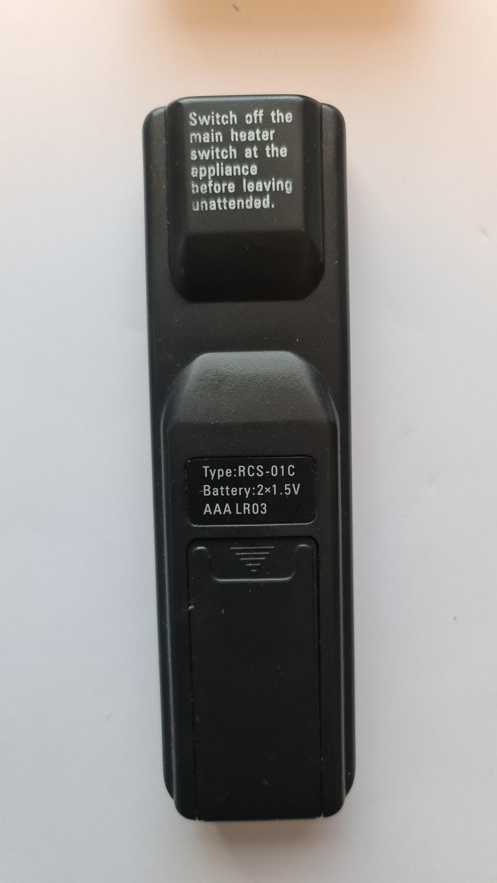 RCS - 01C  Remote Control - Back Image