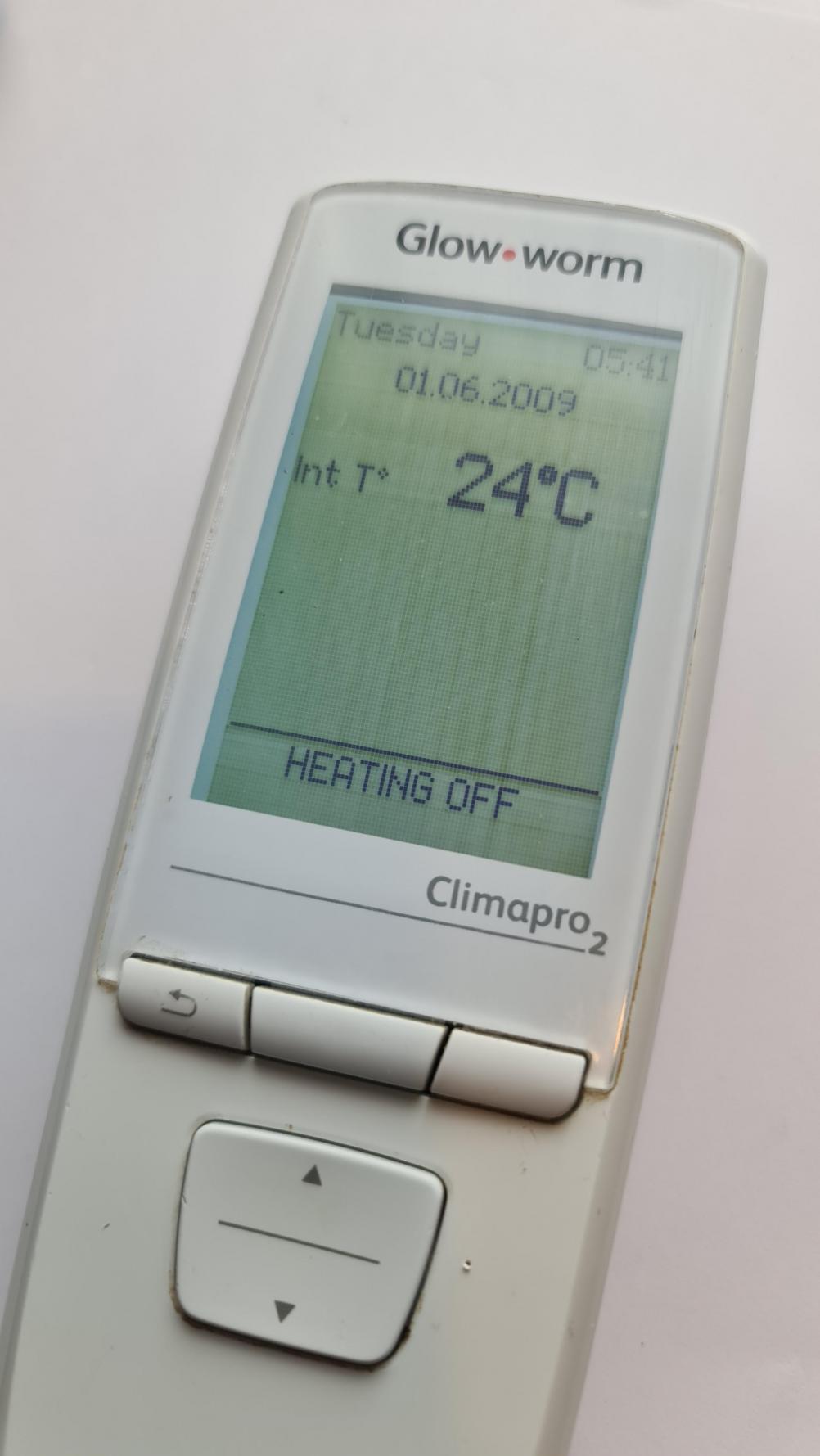 Glowworm - Climapro  Remote Control - Second Inside Image