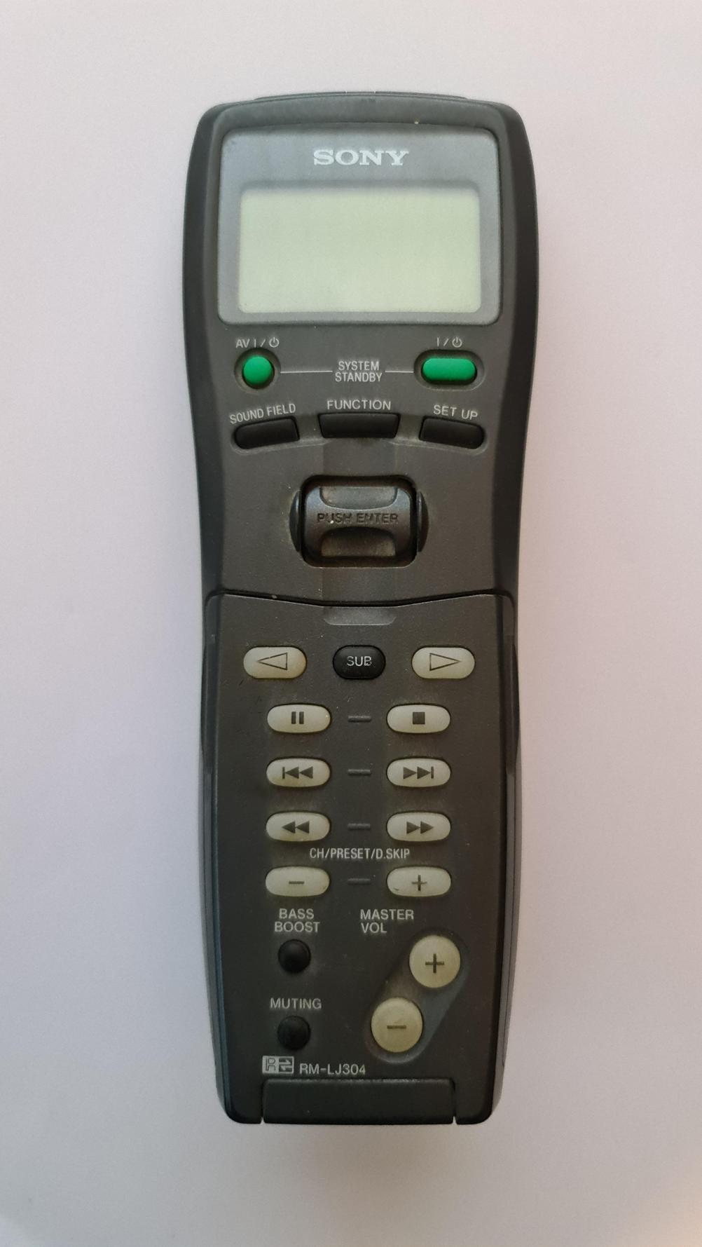 Sony  RM LJ304 Remote Control - Front Image