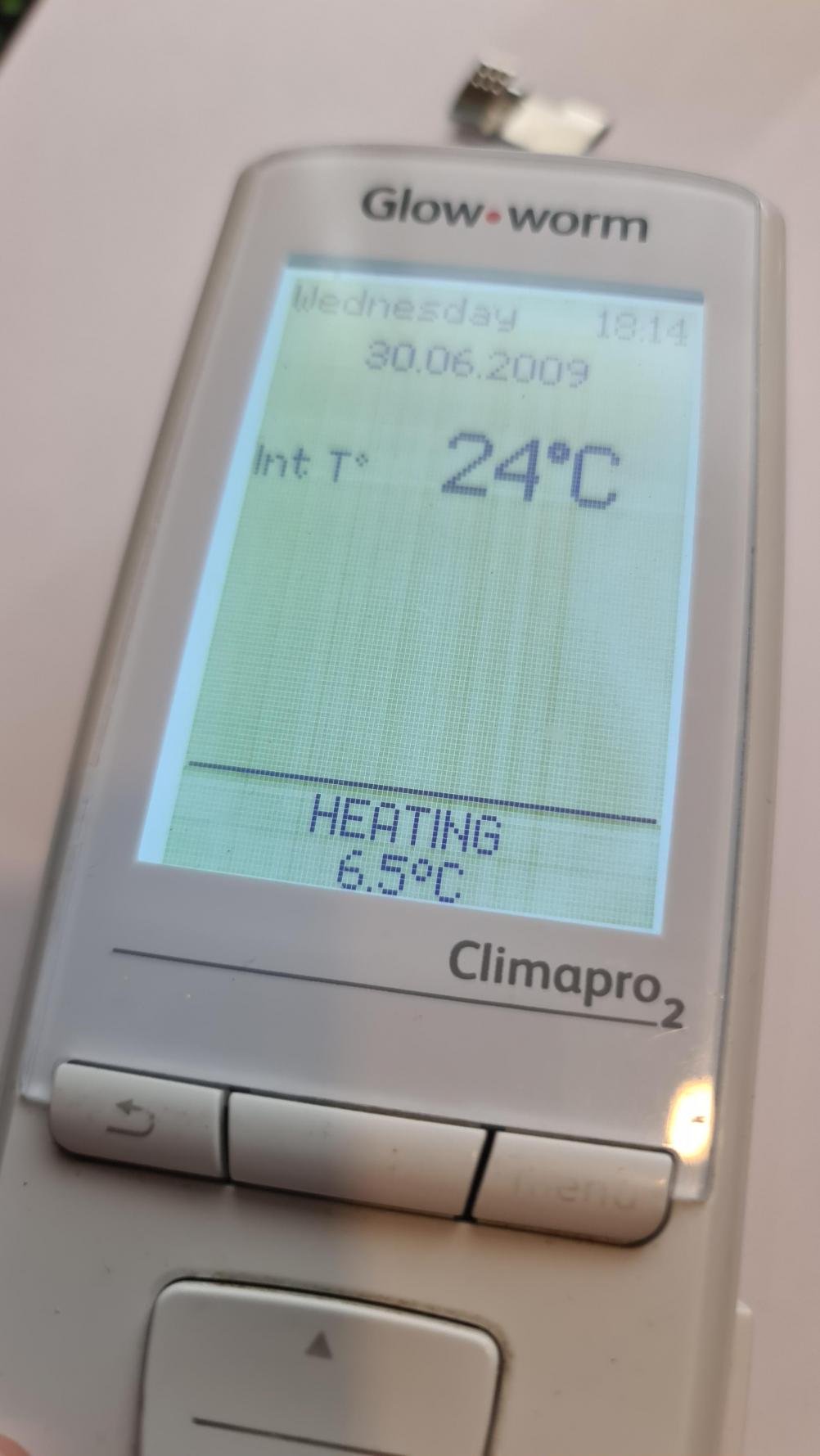 Glowworm  climapro2 Remote Control - Second Inside Image