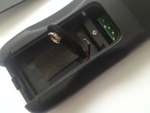 battery corroded terminals on a mertik remote handset