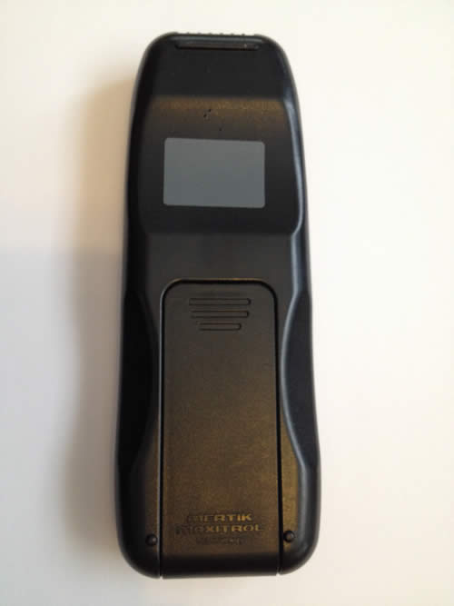 back of the gazco remote control handset