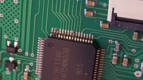 corroded pins on IC