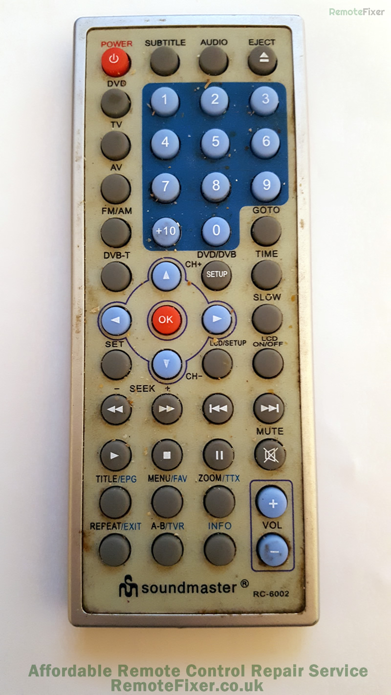 soundmaster remote repair